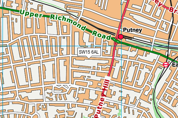 SW15 6AL map - OS VectorMap District (Ordnance Survey) SW15 6AL map - OS VectorMap District (Ordnance Survey)