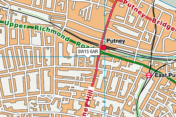 SW15 6AR map - OS VectorMap District (Ordnance Survey) SW15 6AR map - OS VectorMap District (Ordnance Survey)