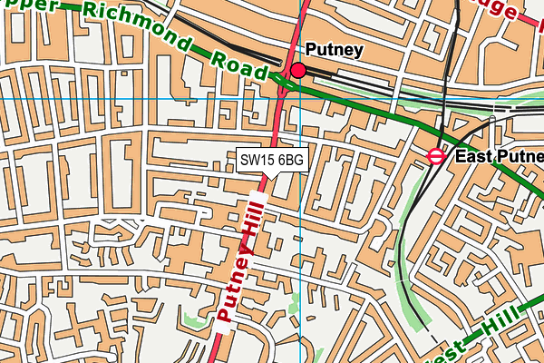 SW15 6BG map - OS VectorMap District (Ordnance Survey) SW15 6BG map - OS VectorMap District (Ordnance Survey)
