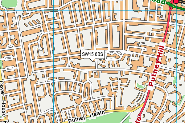SW15 6BS map - OS VectorMap District (Ordnance Survey) SW15 6BS map - OS VectorMap District (Ordnance Survey)