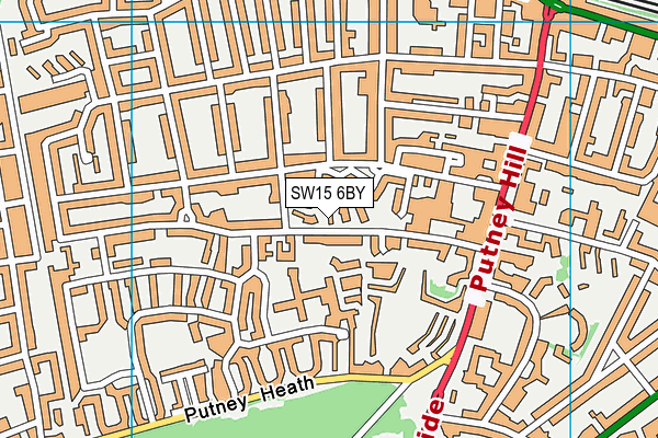 SW15 6BY map - OS VectorMap District (Ordnance Survey) SW15 6BY map - OS VectorMap District (Ordnance Survey)