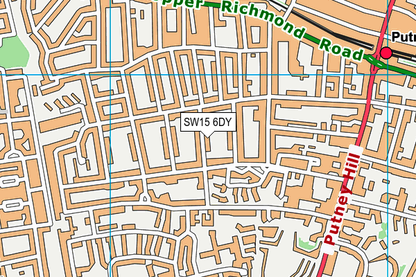 SW15 6DY map - OS VectorMap District (Ordnance Survey) SW15 6DY map - OS VectorMap District (Ordnance Survey)