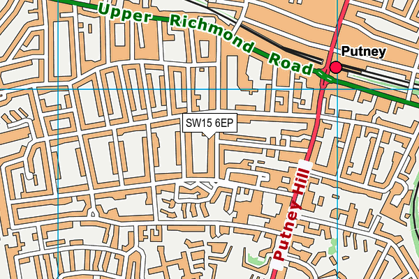SW15 6EP map - OS VectorMap District (Ordnance Survey) SW15 6EP map - OS VectorMap District (Ordnance Survey)