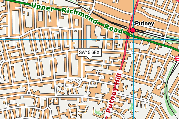 SW15 6EX map - OS VectorMap District (Ordnance Survey) SW15 6EX map - OS VectorMap District (Ordnance Survey)