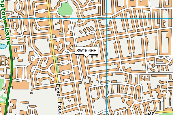 SW15 6HH map - OS VectorMap District (Ordnance Survey) SW15 6HH map - OS VectorMap District (Ordnance Survey)