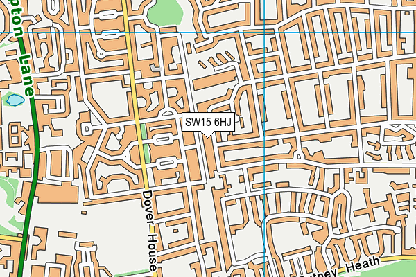 SW15 6HJ map - OS VectorMap District (Ordnance Survey) SW15 6HJ map - OS VectorMap District (Ordnance Survey)