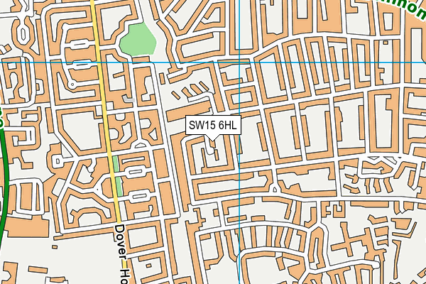 SW15 6HL map - OS VectorMap District (Ordnance Survey) SW15 6HL map - OS VectorMap District (Ordnance Survey)
