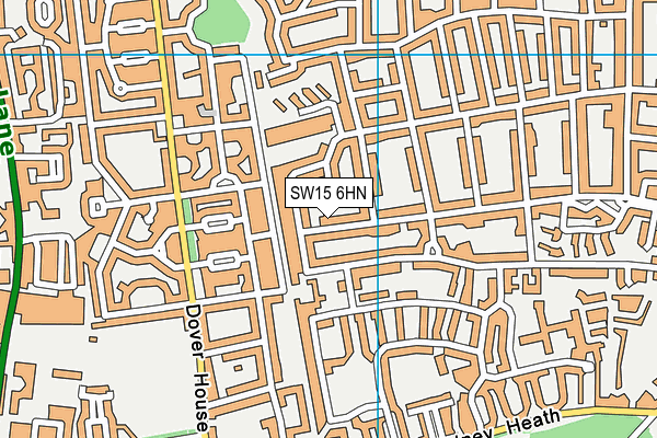 SW15 6HN map - OS VectorMap District (Ordnance Survey) SW15 6HN map - OS VectorMap District (Ordnance Survey)