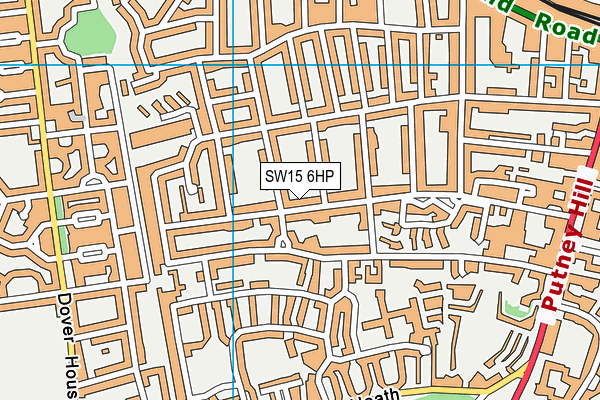 SW15 6HP map - OS VectorMap District (Ordnance Survey) SW15 6HP map - OS VectorMap District (Ordnance Survey)