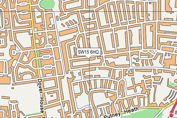 SW15 6HQ map - OS VectorMap District (Ordnance Survey) SW15 6HQ map - OS VectorMap District (Ordnance Survey)