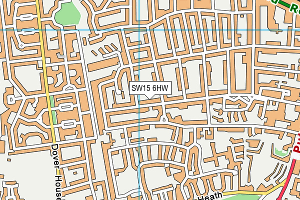 SW15 6HW map - OS VectorMap District (Ordnance Survey) SW15 6HW map - OS VectorMap District (Ordnance Survey)