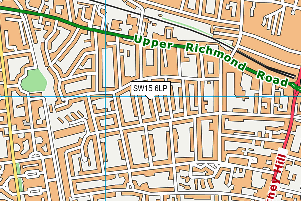 SW15 6LP map - OS VectorMap District (Ordnance Survey) SW15 6LP map - OS VectorMap District (Ordnance Survey)