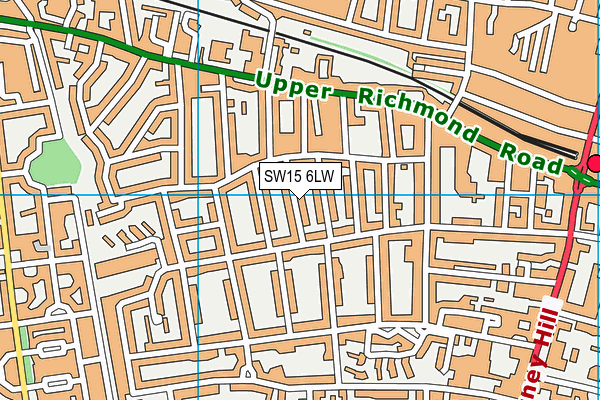 SW15 6LW map - OS VectorMap District (Ordnance Survey) SW15 6LW map - OS VectorMap District (Ordnance Survey)