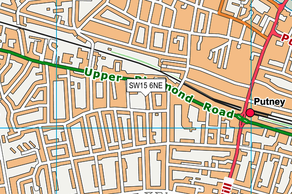 SW15 6NE map - OS VectorMap District (Ordnance Survey) SW15 6NE map - OS VectorMap District (Ordnance Survey)