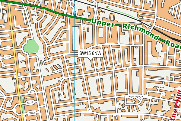 SW15 6NW map - OS VectorMap District (Ordnance Survey) SW15 6NW map - OS VectorMap District (Ordnance Survey)