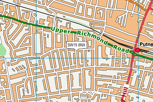 SW15 6NX map - OS VectorMap District (Ordnance Survey) SW15 6NX map - OS VectorMap District (Ordnance Survey)