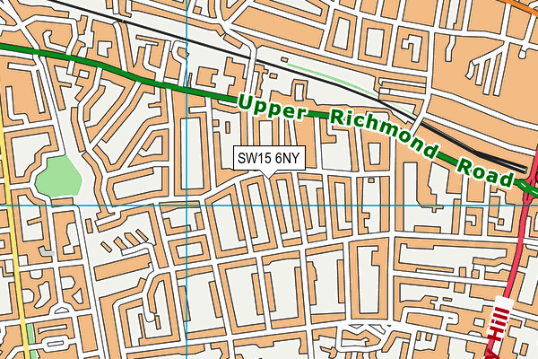 SW15 6NY map - OS VectorMap District (Ordnance Survey) SW15 6NY map - OS VectorMap District (Ordnance Survey)