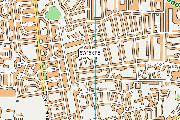 SW15 6PE map - OS VectorMap District (Ordnance Survey) SW15 6PE map - OS VectorMap District (Ordnance Survey)