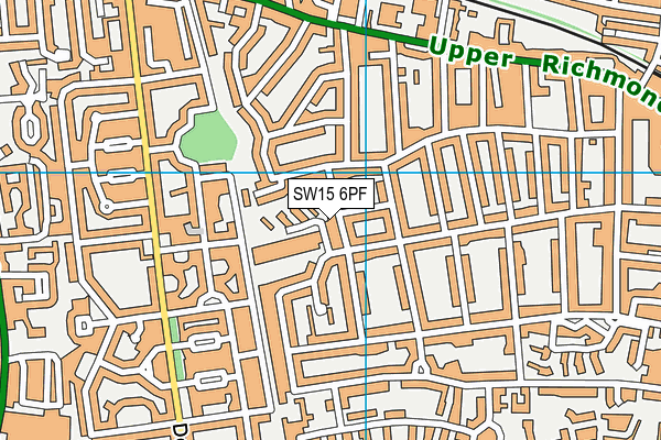 SW15 6PF map - OS VectorMap District (Ordnance Survey) SW15 6PF map - OS VectorMap District (Ordnance Survey)