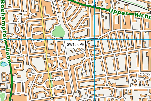 SW15 6PH map - OS VectorMap District (Ordnance Survey) SW15 6PH map - OS VectorMap District (Ordnance Survey)