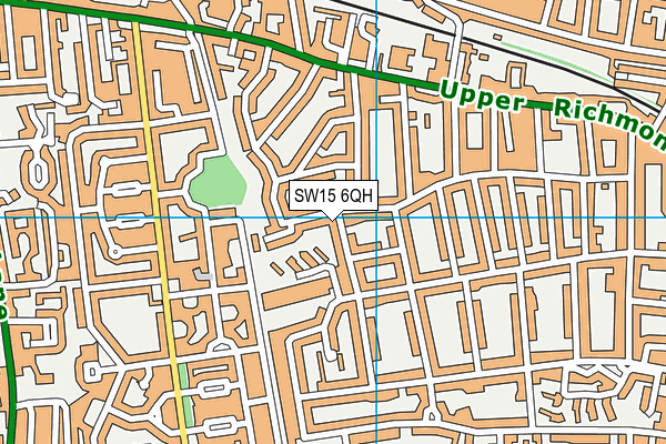 SW15 6QH map - OS VectorMap District (Ordnance Survey) SW15 6QH map - OS VectorMap District (Ordnance Survey)