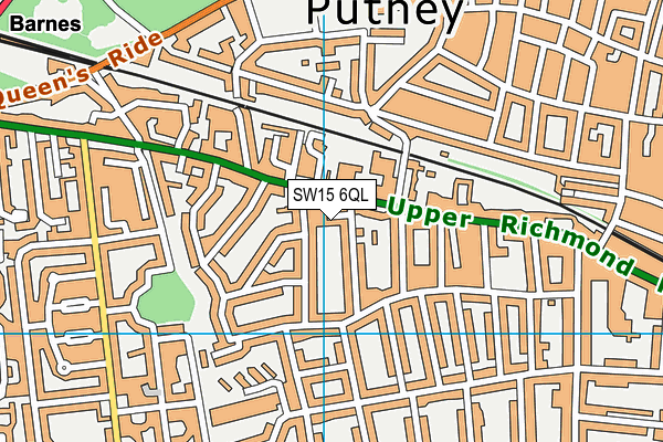 SW15 6QL map - OS VectorMap District (Ordnance Survey) SW15 6QL map - OS VectorMap District (Ordnance Survey)