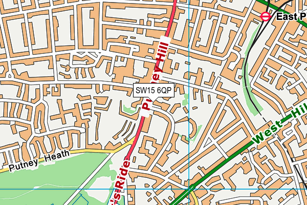 SW15 6QP map - OS VectorMap District (Ordnance Survey) SW15 6QP map - OS VectorMap District (Ordnance Survey)