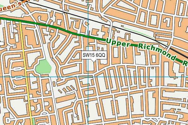 SW15 6QQ map - OS VectorMap District (Ordnance Survey) SW15 6QQ map - OS VectorMap District (Ordnance Survey)
