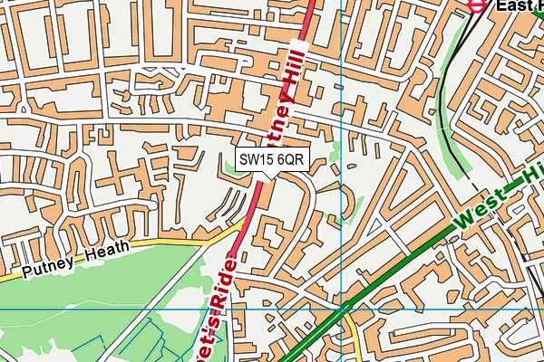 SW15 6QR map - OS VectorMap District (Ordnance Survey) SW15 6QR map - OS VectorMap District (Ordnance Survey)