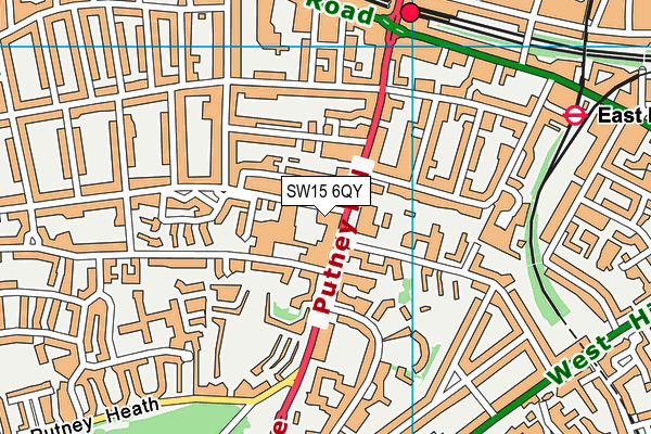 SW15 6QY map - OS VectorMap District (Ordnance Survey) SW15 6QY map - OS VectorMap District (Ordnance Survey)
