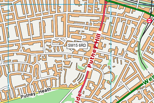 SW15 6RD map - OS VectorMap District (Ordnance Survey) SW15 6RD map - OS VectorMap District (Ordnance Survey)