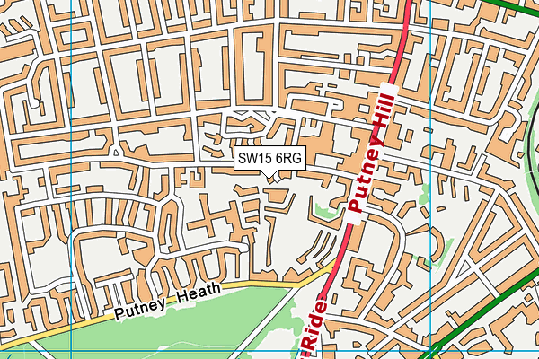 SW15 6RG map - OS VectorMap District (Ordnance Survey) SW15 6RG map - OS VectorMap District (Ordnance Survey)