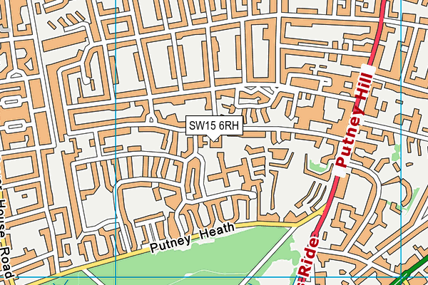 SW15 6RH map - OS VectorMap District (Ordnance Survey) SW15 6RH map - OS VectorMap District (Ordnance Survey)