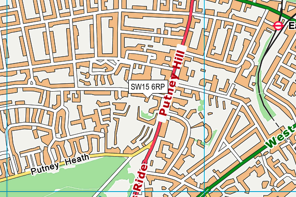 SW15 6RP map - OS VectorMap District (Ordnance Survey) SW15 6RP map - OS VectorMap District (Ordnance Survey)