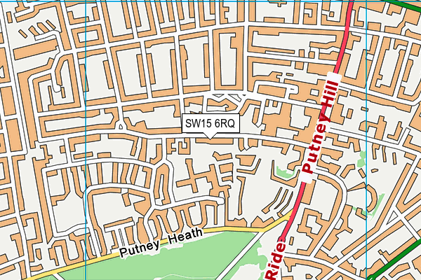 SW15 6RQ map - OS VectorMap District (Ordnance Survey) SW15 6RQ map - OS VectorMap District (Ordnance Survey)