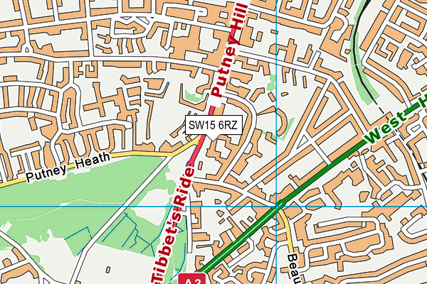 SW15 6RZ map - OS VectorMap District (Ordnance Survey) SW15 6RZ map - OS VectorMap District (Ordnance Survey)