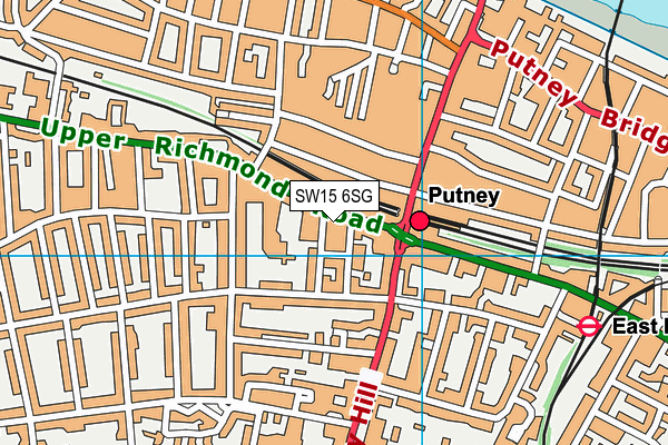 SW15 6SG map - OS VectorMap District (Ordnance Survey) SW15 6SG map - OS VectorMap District (Ordnance Survey)