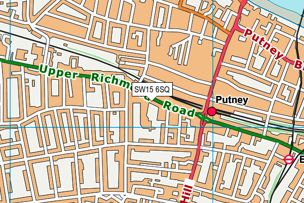 SW15 6SQ map - OS VectorMap District (Ordnance Survey) SW15 6SQ map - OS VectorMap District (Ordnance Survey)
