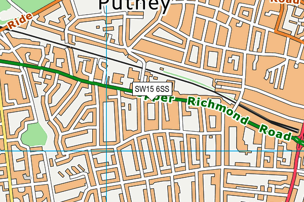 SW15 6SS map - OS VectorMap District (Ordnance Survey) SW15 6SS map - OS VectorMap District (Ordnance Survey)