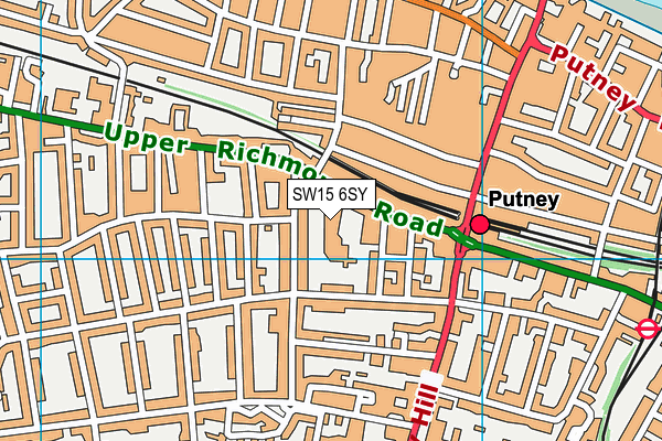 SW15 6SY map - OS VectorMap District (Ordnance Survey) SW15 6SY map - OS VectorMap District (Ordnance Survey)