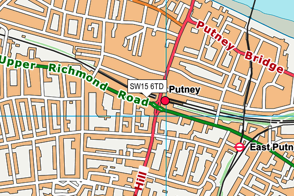 SW15 6TD map - OS VectorMap District (Ordnance Survey) SW15 6TD map - OS VectorMap District (Ordnance Survey)