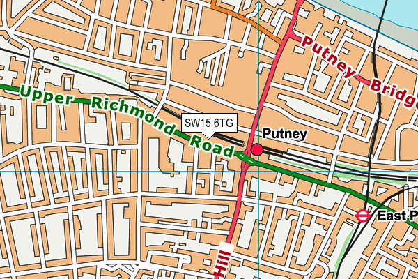 SW15 6TG map - OS VectorMap District (Ordnance Survey) SW15 6TG map - OS VectorMap District (Ordnance Survey)