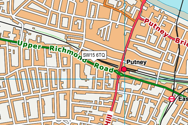 SW15 6TQ map - OS VectorMap District (Ordnance Survey) SW15 6TQ map - OS VectorMap District (Ordnance Survey)