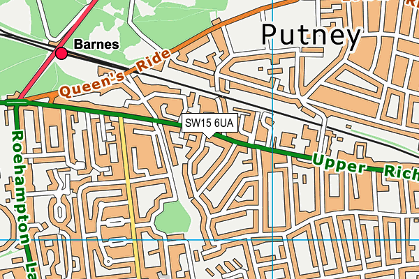 SW15 6UA map - OS VectorMap District (Ordnance Survey) SW15 6UA map - OS VectorMap District (Ordnance Survey)