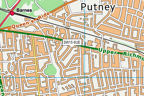SW15 6UE map - OS VectorMap District (Ordnance Survey) SW15 6UE map - OS VectorMap District (Ordnance Survey)
