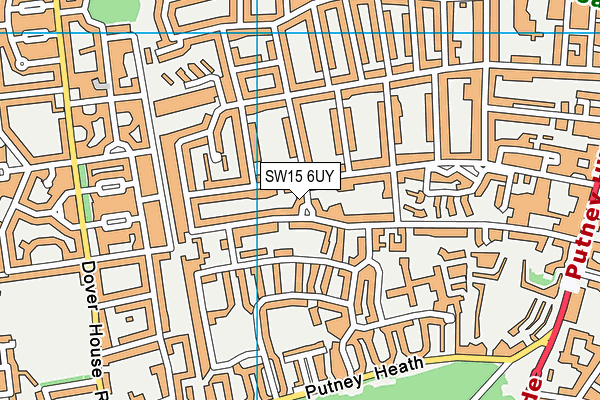 SW15 6UY map - OS VectorMap District (Ordnance Survey) SW15 6UY map - OS VectorMap District (Ordnance Survey)