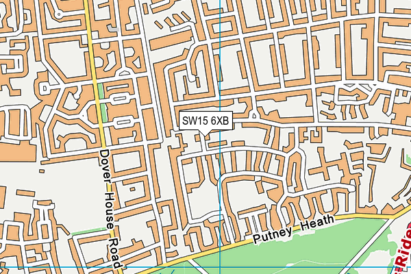 SW15 6XB map - OS VectorMap District (Ordnance Survey) SW15 6XB map - OS VectorMap District (Ordnance Survey)