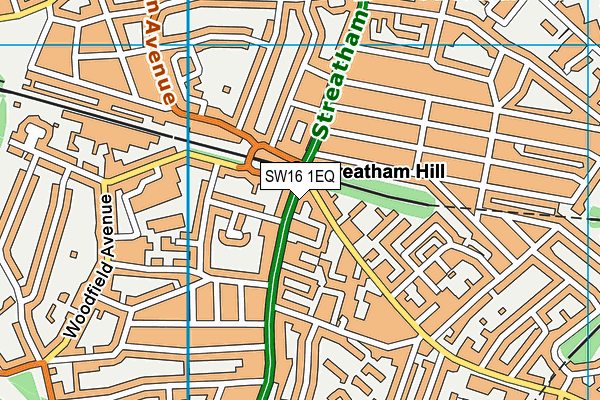 SW16 1EQ map - OS VectorMap District (Ordnance Survey) SW16 1EQ map - OS VectorMap District (Ordnance Survey)
