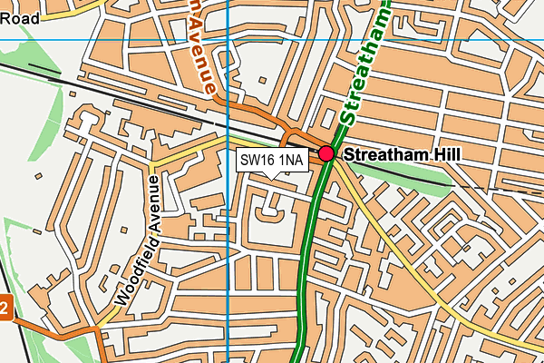 SW16 1NA map - OS VectorMap District (Ordnance Survey) SW16 1NA map - OS VectorMap District (Ordnance Survey)