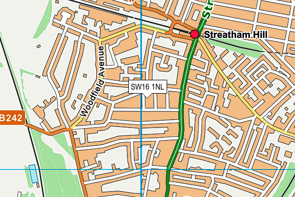 SW16 1NL map - OS VectorMap District (Ordnance Survey) SW16 1NL map - OS VectorMap District (Ordnance Survey)